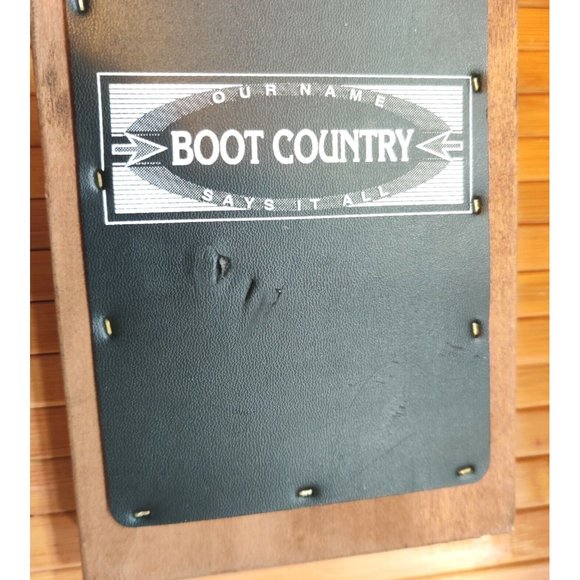 Vtg Boot Remover Jack Wooden Cowboy Boot Puller Made In USA Boot Country 11x5" - Picture 4 of 8